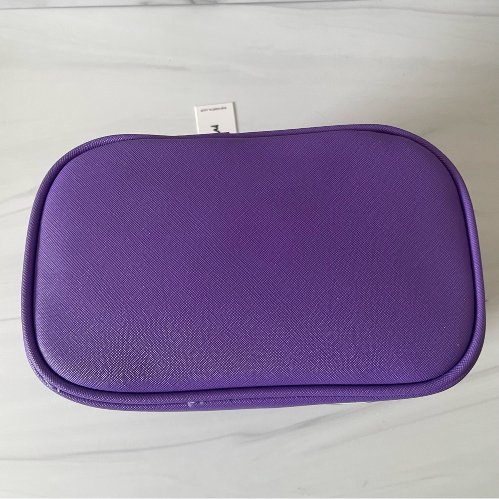 Marc Tetro Bichon Frise Cosmetic Tote/ Pouch- Purple- NWT - Picture 7 of 7